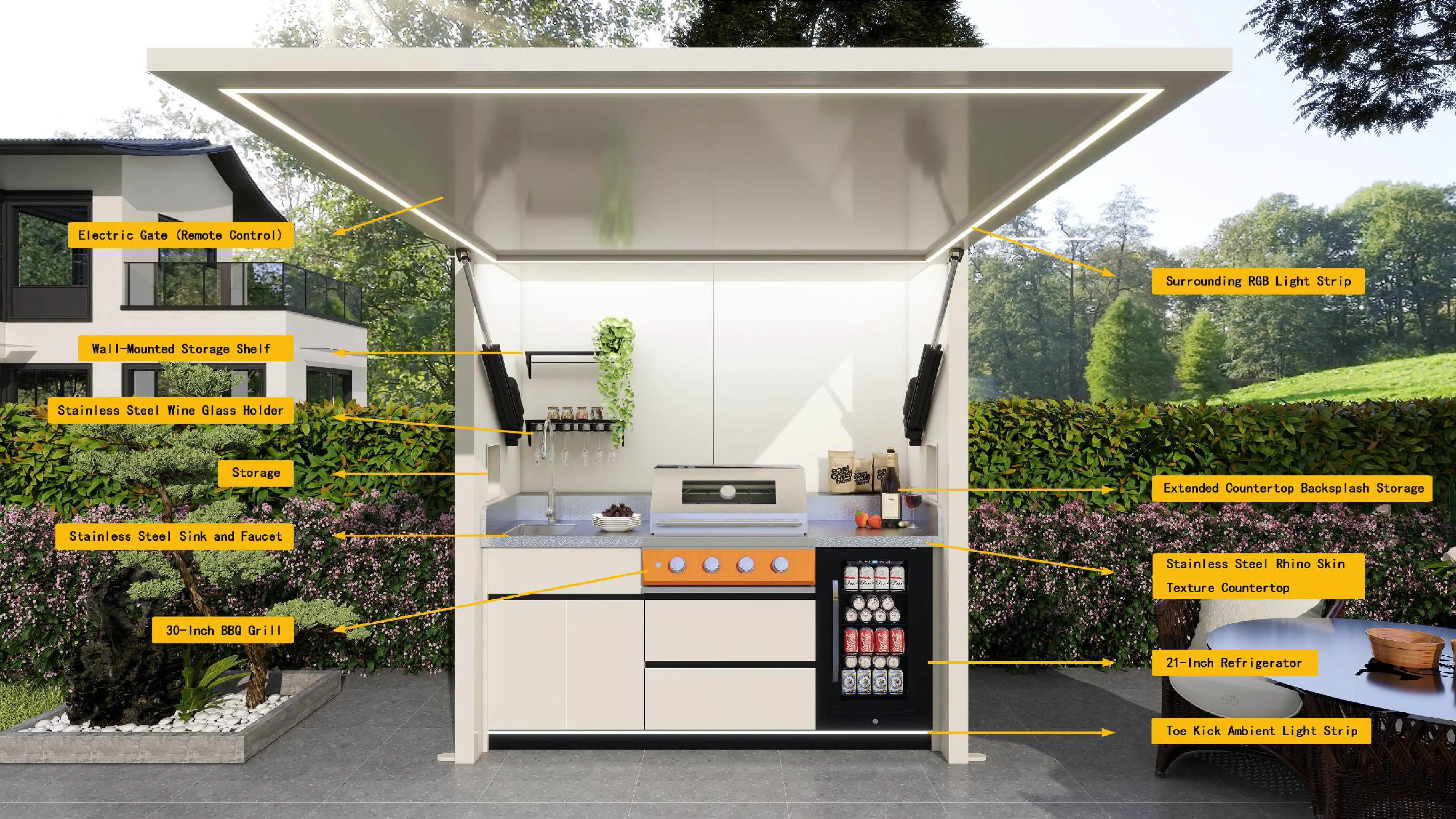 Mini BBQ Pod spec drawing