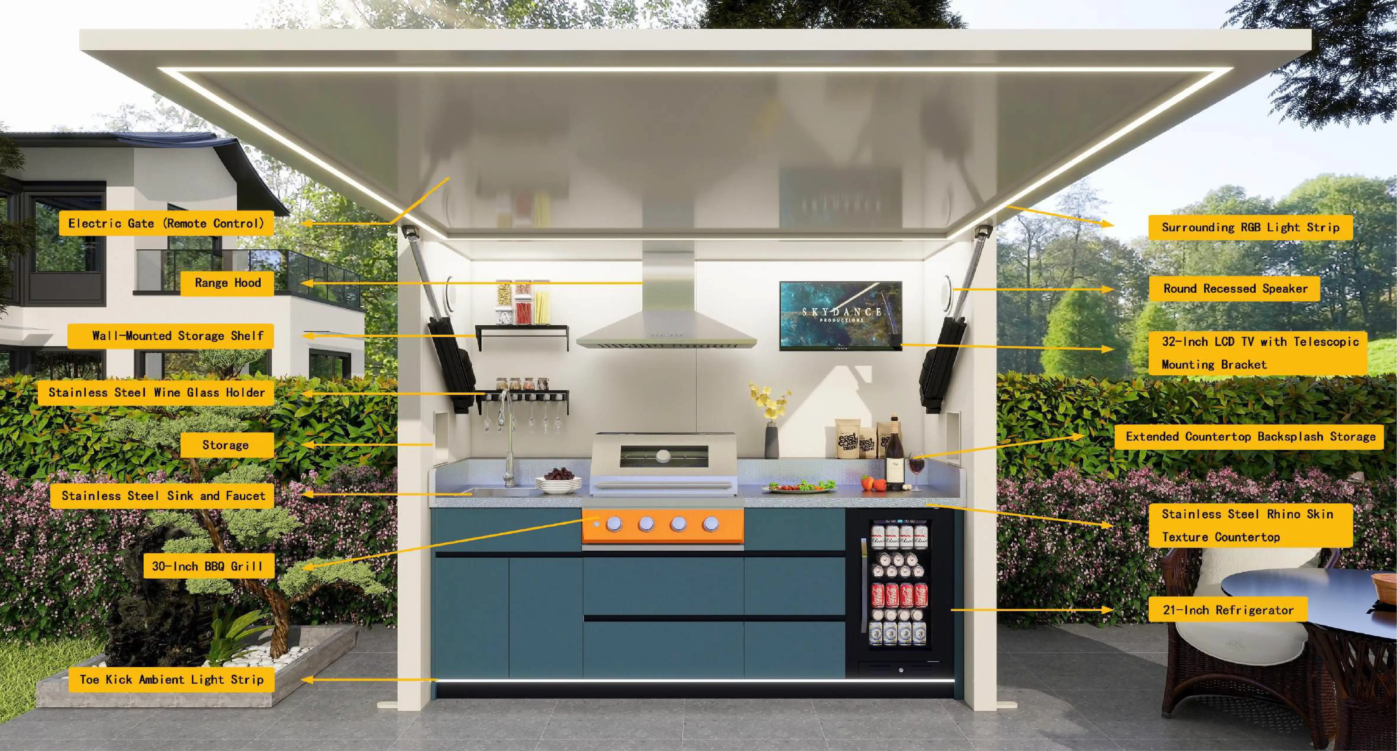 Plus BBQ Pod spec drawing