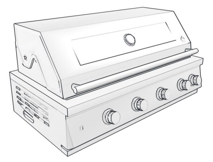 42 Inch Built-In BBQ Grill
